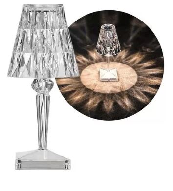 Lampara De Mesa Cristal Led